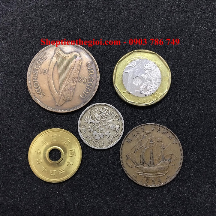 Bộ 5 đồng xu may mắn nhất thế giới - SP000245